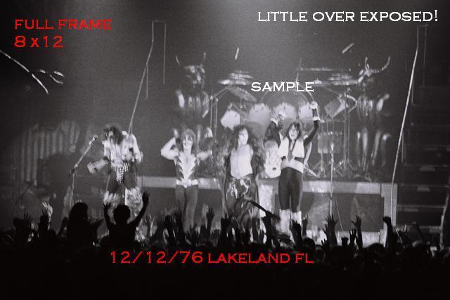 Kiss 1976 Group Photo 4 8 X 12 Lakeland,FL Shock Me 