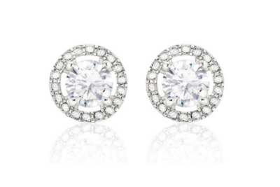 Swarovski halo earrings sale