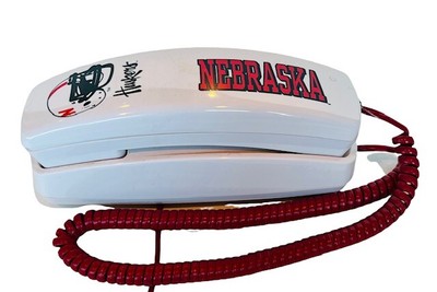 Nebraska Cornhuskers Memorabilia vtg Souvenir Tom Osborne Telephone Phone BMC5