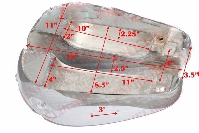 New BSA B31 B33 Plunger Model Aluminium Petrol Fuel Gas Tank 