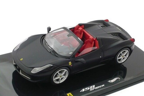 MATTEL W1184 1/43 Ferrari 458 Italia Spider Black Limited