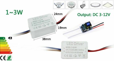 LED Driver 1W~36W 300mA  transformer power supply 220V to DC 12V Ceiling light