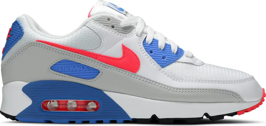 

Nike Air Max III 90 Hot Coral Pink White Blue DA8856-100 Женские 11,5 Мужские 10, Белый, Nike Air Max 90