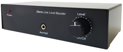 Premium 20dB Audio Preamp With Volume Control + RCA L/R, 3.5mm Mini DIN Inputs