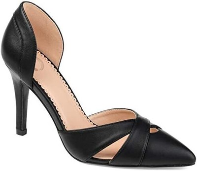 

КОЛЛЕКЦИЯ JOURNEE Женские туфли-лодочки без шнуровки Dora с острым носком и черным носком на шпильках 9 м, Черный, DORA-PUMP