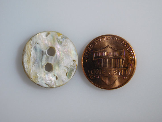 Abalone Buttons 20mm (Set of 12 Mother of Pearl Antiques) Handmade Sewing Crafts