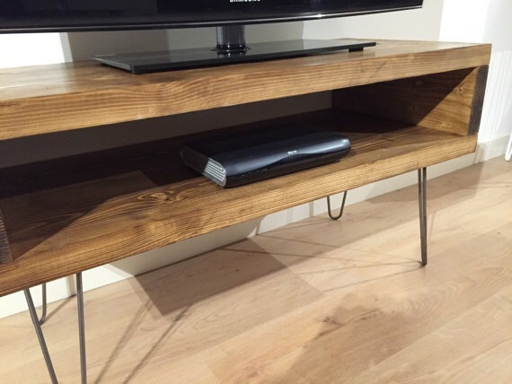 Solid Pine Box TV Stand With Hairpin Legs | in Bedford ... - Solid Pine Box TV Stand With Hairpin Legs