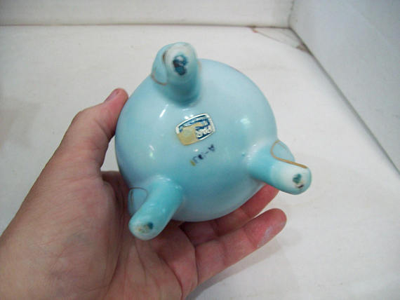 Vintage Japan Fine  Quality Broken Egg Vase Hand-painted Violets w/ Gold Trim G1