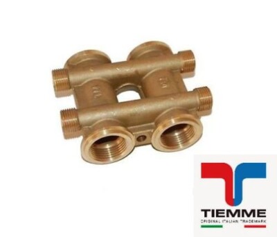COLLETTORE ACQUA RISCALDAMENTO COMPLANARE TIEMME TM  3/4" PER RAME E MULTISTRATO