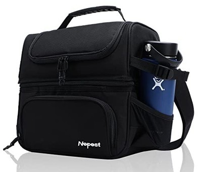 For Adult Men Women Heavy Duty 2 Compartment Black Thermal L
