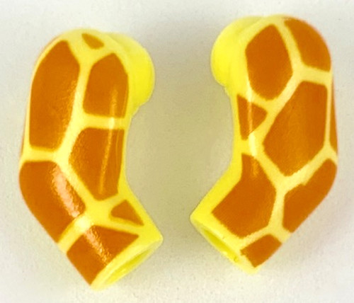 Lego 981982pb200 Arm, (Matching Left And Right) Pair With Orange Giraffe Spots P