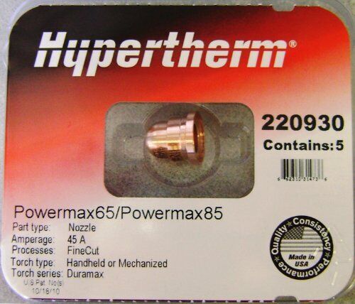 Hypertherm Powermax 65 & 85 Fine Cut Nozzles 220930