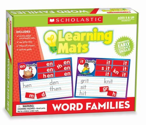 Learning Mats Ser.: Word Family Learning Mats by Scholastic (2011 ...