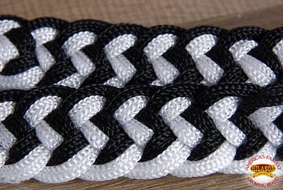 U-H415 HILASON BRAIDED POLY BARREL RACING CONTEST REINS FLAT 1