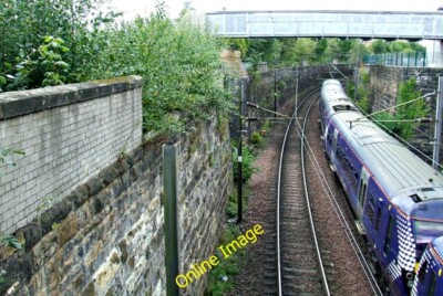 Photo 6x4 Railway line at St Vincent Crescent Glasgow Looking along the N c2014