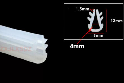 1 Meter silicone rubber glass sealing strip weatherstrip suit for 4-6mm glass
