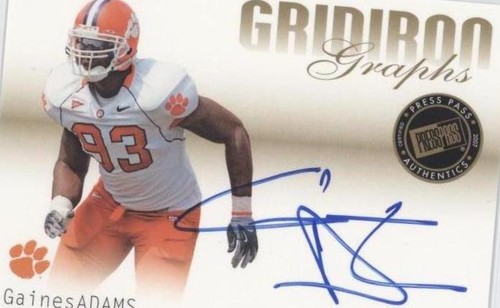 2007 Press Pass SE Gaines Adams #GG-GA