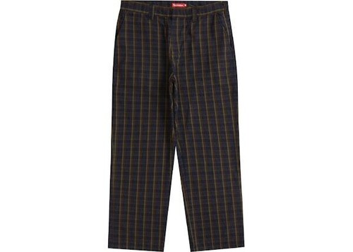 SUPREME 23SS Work Pant Navy Plaid ワークパンツ Supreme Work Pant (SS23) Navy Plaid sz 36 | eBay