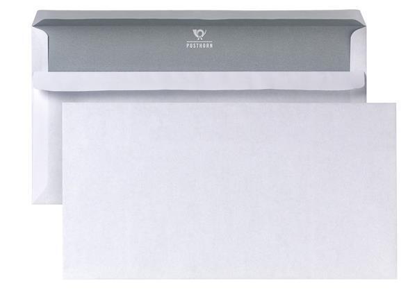 1000 Kompakt Briefumschläge weiss 75g/qm selbstklebend 125 x 235 mm