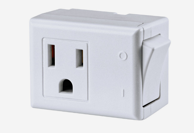 LEVITON White Grounded SWITCH TAP ADAPTER 15 Amp 125 Volt C22-...