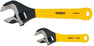 Dewalt Dip Grip Adjustable Wrench, Yellow (DWHT75497) 2 Pieces