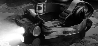 JETBeam HR30 Headlamp Ergonomic Resists Water/Impact Red & White Dual Sources