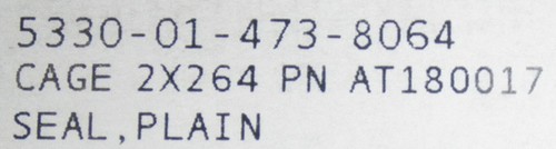John Deere Plain Seal AT180017 AT264360 5330-01-473-8064 200LC Excavator