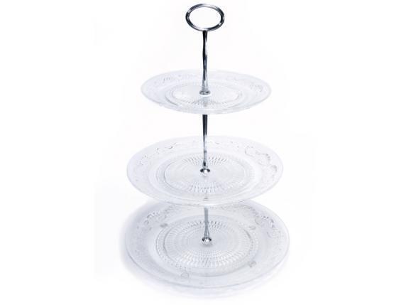 Alzata Alzatina Portatorta Centrotavola Per Dolci Torte Vetro 3 Piani idea