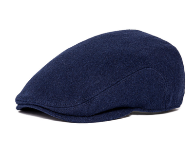 Flat Cap With Brim Classic Shape Newspaper Boy Hat Tweed Woolen Casual Style