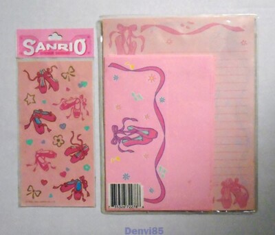 VINTAGE! 1994 Sanrio Lot of 2 PETITE PLIE Items! 1 new/1 stationery set remnants