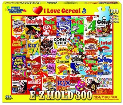 White Mountain Puzzles I Love Cereal - 300 Piece Jigsaw Puzzle EZ Hold Pieces