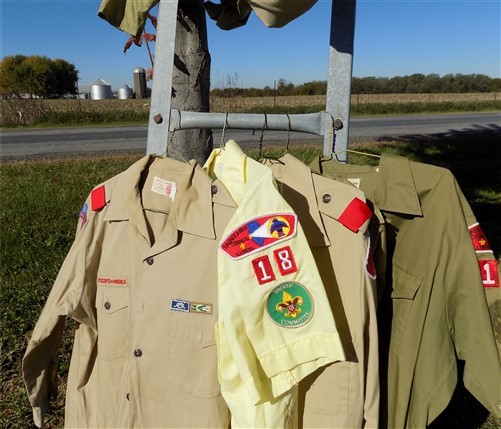 Boy Scout Uniform Shirts Pants Hat Sash Belt Vest Lot Costume Cosplay Vintage
