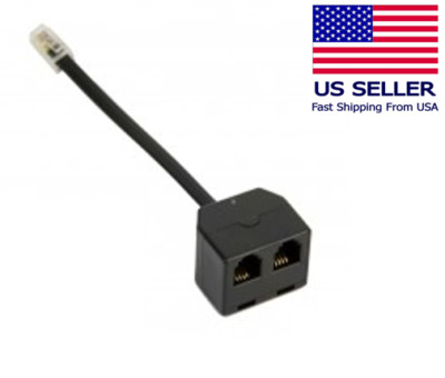 RJ9 Y Splitter / Adapter Cord - Dual 4P4C Extension Cable - Ideal for Training!