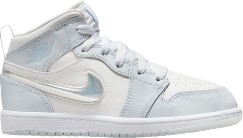 JORDAN AIR JORDAN 1 MID SE PRESCHOOL 'GLITTER SWOOSH' FQ9118-400 SHIP NOW