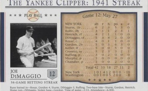 2003 Upper Deck Play Ball - Joe DiMaggio #S-12