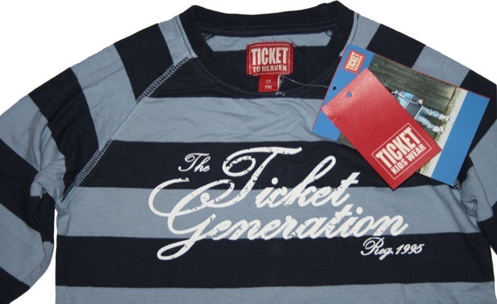 Ticket to heaven NEU Langarmshirt Gr.110 TTH blaugeringelt Ticket Outdoor