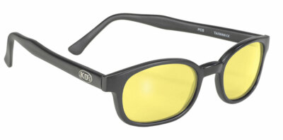 X -  KD's  Sunglasses  Black MATTE Frames /   Yellow  Lens, Comes W/Free Pouch!