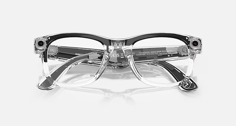 Pre-owned Ray Ban Ray-ban | Meta Wayfarer Limited Edition Transitions Clear/sapphire