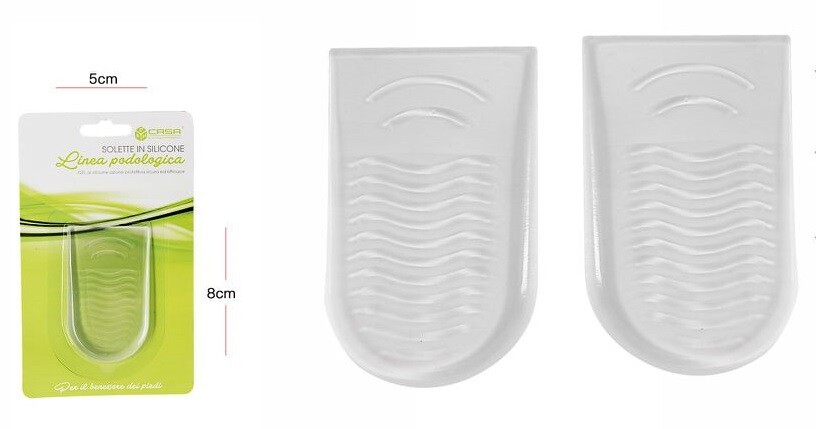 Coppia Solette Gel Silicone Morbido Cura Protezione Sottopiede Piedi 64441 dfh