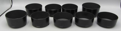 Lot of 17 Assorted Minolta Camera Plastic Lens Hoods