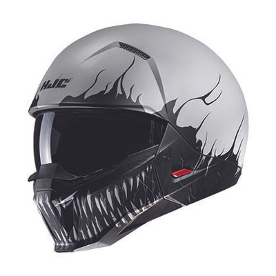 Black/White HJC i20 Scraw Street Helmet - XL