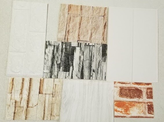 Sample 3D Bookishbunny Foam Wallpaper Peel and Stick Self Adhesive Panels Tile