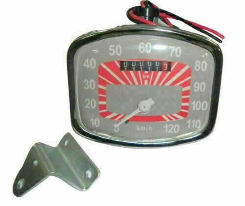 VESPA SPEEDOMETER 125 GS 150 VB1 120 KMPH RED TACHO SPEEDOMETER  