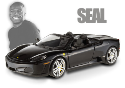 FERRARI F430 SPIDER BLACK SEAL 1:18 by HOT WHEELS ELITE