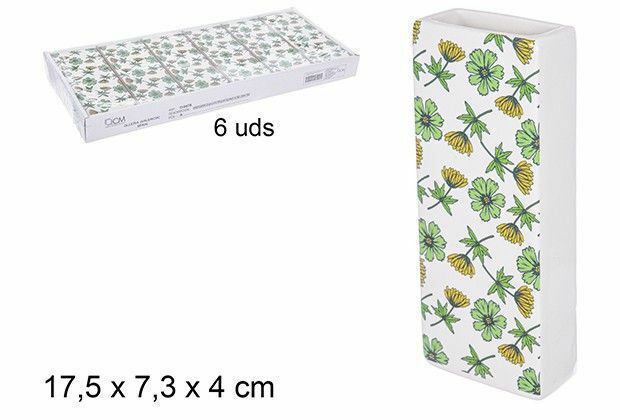 Set 6 Pezzi Umidificatore Per Termosifone Ceramica Calorifero Fiori Verdi dfh