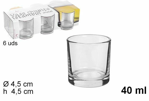 Set Servizio 6 Pezzi Bicchieri Bicchierini Vetro Istanbul 40ml Amaro Caffè dfh