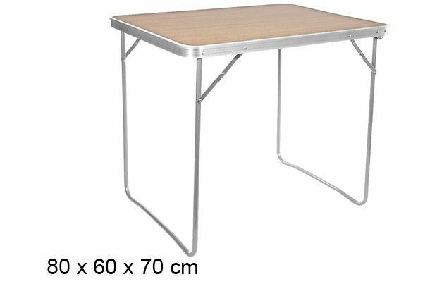 Tavolo Tavolino Pieghevole Effetto Legno Metallo Rettangolare 80x60x70cm bal