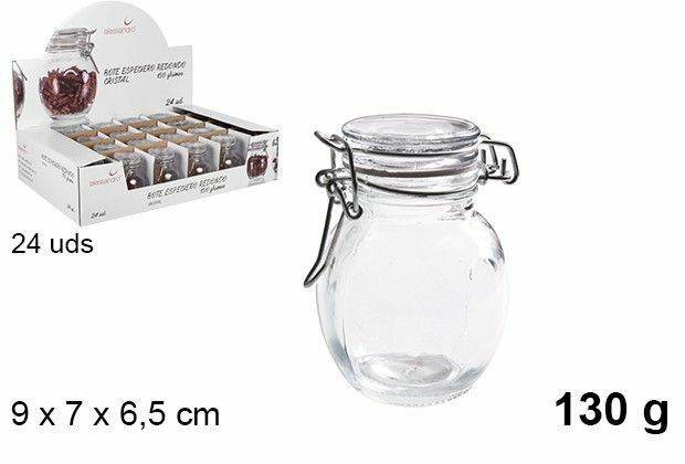 Set 24 Pezzi Barattolo Barattolino Vasetto Con Tappo Porta Spezie Vetro 130g dfh