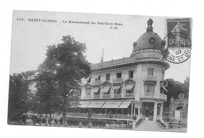 92  CPA  SAINT CLOUD LE RESTAURANT  DU PAVILLON  BLEU