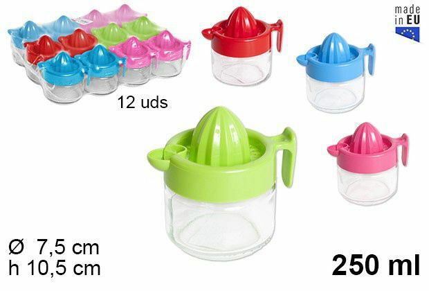 Set 12 Pezzi Spremiagrumi Con Coperchio Colorato 250ml bal